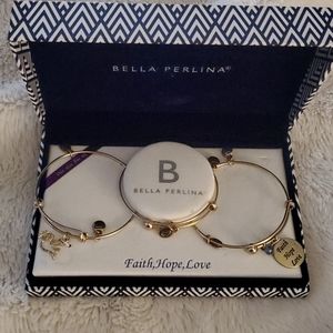 NEW Bella Perlina 3 Faith, Hope, Love Bracelet Set